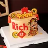 RICH RICH pegamento suave golpea RICH Dios de la Riqueza decoración de pastel en línea RICH moneda de cobre tarjeta de mesa de postre enchufe