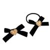 Vintage Terciopelo Amor Lazo Cuerda para el Cabello Femenino Elegante Diadema Pasador Dulce Pinza para Flequillo Pinza Lateral Accesorios para el Cabello Japoneses y Coreanos