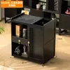 Juego de Mesa de Té Nuevo Estilo Chino Móvil para Uso Doméstico, Adecuado para Balcón, Completo con Gabinete de Té y Mesa de Té Pequeña para Oficina