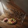 Rejilla Plegable de Acero Inoxidable para Piernas de Pollo en Stock, Parrilla para Barbacoa de Pollo, Parrilla para Camping al Aire Libre, Herramienta para Barbacoa, Resistente al Óxido