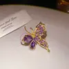 Anillo Abierto de Mariposa con Circonita Estilo Coreano, Lujo Ligero y Sensación de Alta Gama, Anillo para Dedo Índice, Súper de Ensueño, Diseño Versátil, Accesorio de Mano de Moda