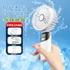 Mini Ventilador de Mão Recarregável de Longa Duração, para Pendurar no Pescoço, de Mesa, Escritório, Dormitório Estudantil, Ventilador Externo com Bateria de Longa Duração