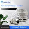Conector de cabo impermeável de aço inoxidável de metal tipo M PG9 glandular fixo 304 conector impermeável selado IP68