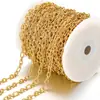 Corrente Cruzada de Aço Inoxidável Corrente em Formato O 18K Banhada a Vácuo Corrente Acessórios para Joias DIY Colar Pulseira Atacado Transfronteiriço