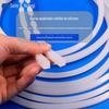 Tira de silicone branca tira quadrada sólida resistente a altas temperaturas anticolisão à prova d'água tira de vedação de silicone tira plana 4/6/8/10/12/15