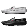 Zapatos de Piel de Vaca de Primera Capa para Hombre, Nuevos Zapatos Casuales Transpirables de Malla de Verano, Zapatos tipo Mocasín de Piel Genuina de Suela Blanda para Hombre