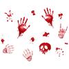 WSQT 50000 - Pegatina para ventana de cristal con diseño de calavera roja con sangre para el día santo, ideal para sala de estar, fiesta en casa o cualquier otra ocasión.