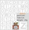 Modelo de Jato de Tinta Alfanumérico Inglês de 36 Peças Transfronteiriço 62 Peças Alfabeto Modelo de Decoração para Pintura de Parede Vazada