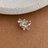 Brincos de Orelha Brilhantes de Diamante com Camada Dupla de Luxo Leve, Presilhas de Orelha Indolores de Nicho de Alta Qualidade, Design Empilhável Exquisito, Brincos Versáteis