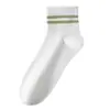 Calcetines Tobilleros Cortos para Mujer, Calcetines Estilo Preppy Japonés con Doble Raya, Anti-pilling Transpirables que Absorben el Sudor Antibacterianos Resistentes al Olor Calcetines de Moda Casual