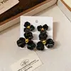 Pendientes de Malla con Flor de Rosa, Gota de Agua, Borla y Perlas, Estilo Palacio Retro, Pendientes Ligeros de Lujo de Alta Gama Elegantes para Mujer