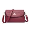 Bolsa feminina de comércio exterior transfronteiriço 2024 nova bolsa de ombro em relevo de couro macio bolsa de mensageiro feminina de meia-idade atacado enviar mãe