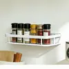 Estante de Almacenamiento de Cocina Cuadrado, Organizador de Encimera de Múltiples Niveles, Organizador de Esquina de Cocina para Botellas de Especias y Utensilios, Ahorrador de Espacio