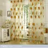 Deseo Transfronterizo Amazon Aliexpress Popular Tinta Flor Redonda Impresión de Malla Dormitorio Exportación Redonda Malla Impresa Cortina Gasa
