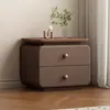 Pequeno armário de cabeceira estilo creme sem instalação, uso doméstico simples vintage, mesa de cabeceira de armazenamento de quarto minimalista novo moderno