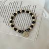 Pulsera de cuentas de piedra natural con lazo de alta gama de Niche para mujer, única, personalizada, con textura ligera y de lujo, combinable con todo.