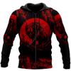 Suéter com capuz dos homens da primavera para figurar personalizado 3D tatuagem digital impressão solto casual zíper camisola cardigan