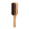 En stock de fábrica cepillo de doble cara con cerdas cepillo para barba peine de estilismo para hombre cepillo limpiador de cabello cabeza de aceite de nailon