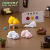 Figuras lindas de cerdito y trasero de pato sujetándose, Accesorios de decoración para casa de muñecas DIY, Adornos para coche y escritorio