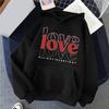 Sudadera con cuello redondo para hombre y mujer, estilo europeo y americano, nueva para el Día de San Valentín 2025, con estampado simple de corazón y letra en inglés, para comercio exterior europeo y americano