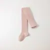 Meias Infantis 2026 Outono Novo Lisas com Listras Verticais Meia-calça para Meninas para Crianças Pequenas e Bebês Meia-calça de Base