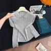Blusa de tricô versátil e estilosa com gola polo para mulheres, novo modelo outono 2026, estilo Hong Kong, jovem e elegante, manga longa