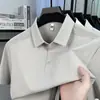 Camiseta tipo polo de manga corta sin costuras transfronteriza del sudeste asiático para hombre, camiseta elástica casual de verano para deportes al aire libre con cuello camisero
