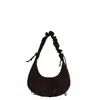 Bolso de media luna plisado elegante y retro a la moda, nuevo bolso tipo dumpling de gamuza esmerilada, bolso de hombro y bandolera de gran capacidad para el día a día