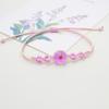 Pulsera de Flores Secas Más Vendida Transfronteriza, Pulsera de Narciso y Flor de Cerezo, Pulsera Trenzada, Regalo para Mejor Amiga Estudiante, Modelo para Puesto de Atracciones