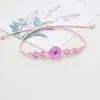 Pulseiras de Flores Secas Mais Vendidas Transfronteiriças, Pulseiras de Narciso e Flor de Cerejeira, Pulseiras Trançadas, Presentes para Estudantes e Namoradas, Itens para Barracas de Feira