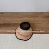 Chapéu Viseira de Verão Infantil com Letra Pintada à Mão, Chapéu de Palha com Grampo de Sol para Uso Externo, Chapéu de Sol Anti-Sol para Praia