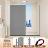 Cortina de ducha plegable invisible para separación de zona húmeda/seca de baño, cabina de ducha, cortina magnética de tirar sin taladro, cortina de ducha sin riel