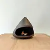 Chimenea Pequeña de Cerámica Llama Abierta Aromaterapia Atmósfera Chimenea Pequeña de Escritorio Mini Chimenea Estufa de Aromaterapia Portavelas Adornos