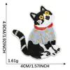 Patche de Bordado Autoadesivo de Gatinho Desenho Animado Fofo e Divertido para DIY em Copo de Água, Acessórios de Roupa, Mala, Tecido para Bordado