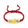 Pulsera de la suerte de Plata Pura 999 estilo chino nuevo marea nacional bestia dorada luantong pareja hombre y mujer Regalo para Estudiante