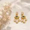 Brincos Pendentes de Pérola com Franja Olho de Hórus Transfronteiriços para Mulheres, de Alta Qualidade, Únicos e Ousados