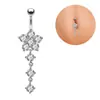Anel de Umbigo Borboleta Europeu e Americano Transfronteiriço Pingente Sexy Tendência Confiante Brilhante Zircônia Joia para Piercing Corporal Unha do Umbigo