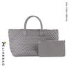 Bolso Tejido a Mano para Mujer, Bolso de Gran Capacidad Madre-Hija, Bolso de Mano, Bolso Casual, Estilo Europeo y Americano, Bandolera de un Solo Hombro, Versátil