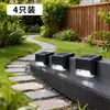 Luces solares para patio exterior para decoración de jardín en casa, luces impermeables para escalones, apliques de pared, luces decorativas para barandillas