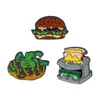 Diseño Creativo Serie de Comida Broche Personalizado Máquina de Pan/Hamburguesa/Patrón de Dólar Insignia Exquisita Versátil Regalo