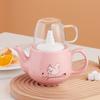 Juego de té individual de cerámica ardilla Amazon comercio exterior para puede agregar logotipo una tetera una taza con regalo a mano