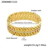Pulsera de Acero Inoxidable con Cierre Geométrico en Forma de Rombo Incrustado con Circonita Set Estilo Ins Joyería Personalizada de Lujo Ligero Chapada en Oro de 18 Quilates