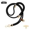 Cordão Original para Celular Longo 8mm Mosquetão de Montanhismo Transversal Ajustável Outdoor Elegante Dourado Escalada Corda Trançada