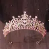 Venda Direta da Fábrica Coroa de Noiva Estilo Europeu Coroa de Vestido de Casamento Festa Aniversário Performance Liga Cristal Coroa de Cabelo Atacado