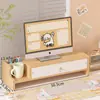 Soporte de altura ajustable para computadora, herramienta de almacenamiento de escritorio para oficina, soporte de apoyo para laptop para el hogar, estante de colocación de monitor para estación de trabajo