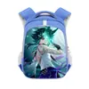 Mochilas Personalizadas para Estudiantes de Primaria con Tiras Reflectantes Negras, Rosas y Azules, Mochilas Casuales Ligeras de Gran Capacidad para Estudiantes