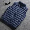 Jaqueta acolchoada leve nova outono e inverno 2024 moda masculina colete colete fino inverno leve por dentro e por fora colete