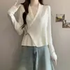 Outono 2026 Novo Estilo Personalizado Slim-Fit Versátil Suéter de Tricô Plus Size Roupas Femininas, Top Simples de Manga Longa Emagrecedor para Mulheres