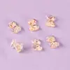 Lantejoula urso tridimensional resina acessórios de joalheria material DIY acessórios de bolsa pequenos acessórios feitos à mão plástico semiacabado
