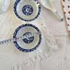Plato Han Azul y Blanco Venta al por Mayor Necesidades Diarias Cerámica Plato Pequeño Azul y Blanco 003 Plato para Vinagre Doméstico Salsa para Mojar Tienda de Dos Pesos